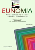 Eunomia. Rivista semestrale di Storia e Politica Internazionali - Cover