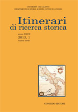 Itinerari di Ricerca Storica - Cover