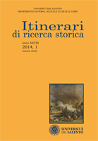 Itinerari di Ricerca Storica - Cover