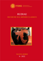 Rudiae. Ricerche sul mondo classico - Cover