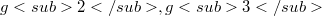 g<sub>2</sub>,g<sub>3</sub>