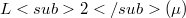 L<sub>2</sub>(\mu)