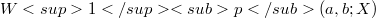 W<sup>1</sup><sub>p</sub>(a,b; X)